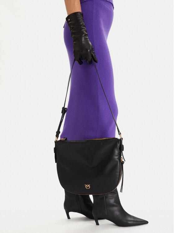 PINKO Kabelka Hobo Zip Around Classic AI 25-26 PLTT 105113 A0QO Čierna