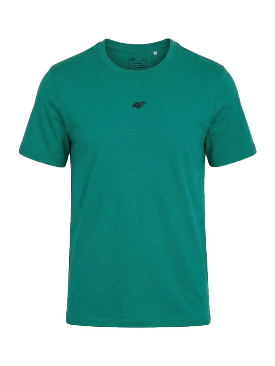 4F 4F T-Shirt 4FWSS26TTSHM3947 Zielony ciemny Regular Fit