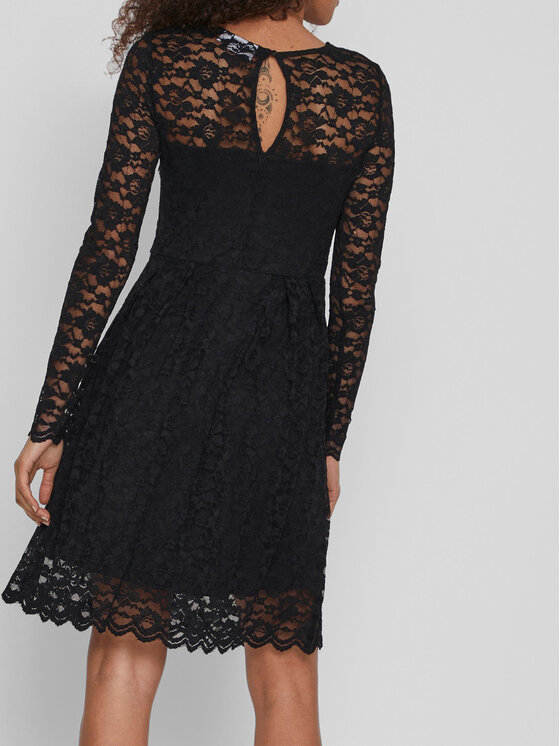 Vila Vila Abito da cocktail Kalila 14078211 Nero Regular Fit
