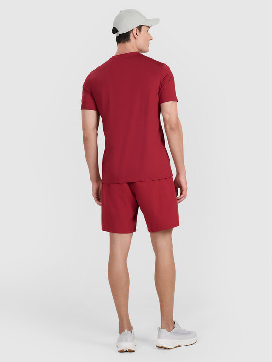 4F 4F Szorty sportowe MULTI ACTIVE Czerwony ciemny Regular Fit