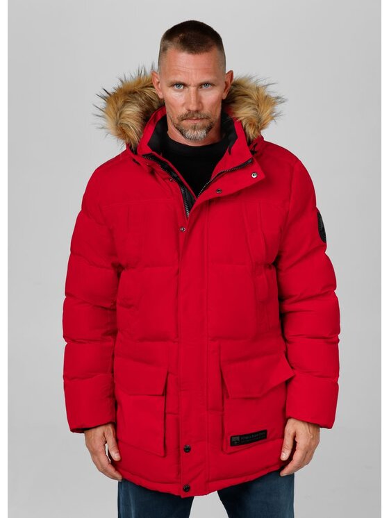 PITBULL PITBULL Kurtka zimowa FOREST Czerwony Regular Fit