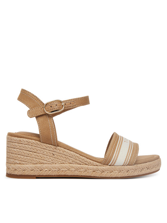 Tommy Hilfiger Espadrile Mid Wedge Espad Webbing FW0FW09230 Bej