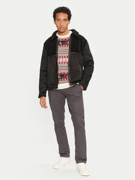 Brave Soul Brave Soul Giacca in similpelle MJK-SALTBLACK Nero Regular Fit