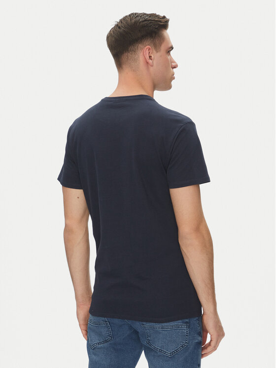 INDICODE INDICODE T-Shirt Kloge 40-915 Granatowy Regular Fit
