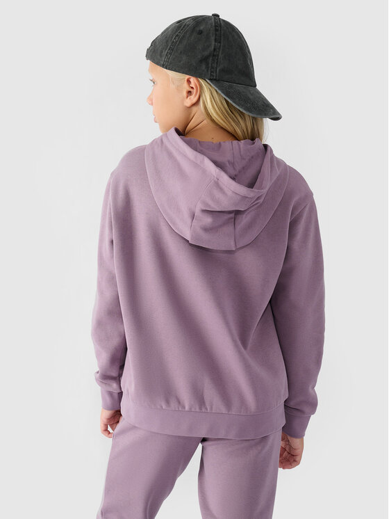 4F 4F Bluza BASIC_ Fioletowy Regular Fit