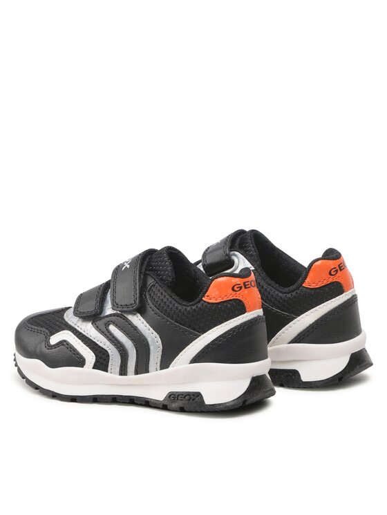 Geox J Pavel A Jungen-Sneaker | Lederimitat & Nylon, Atmungsaktiv, Mit Klettverschluss, Für Alltag & Sport