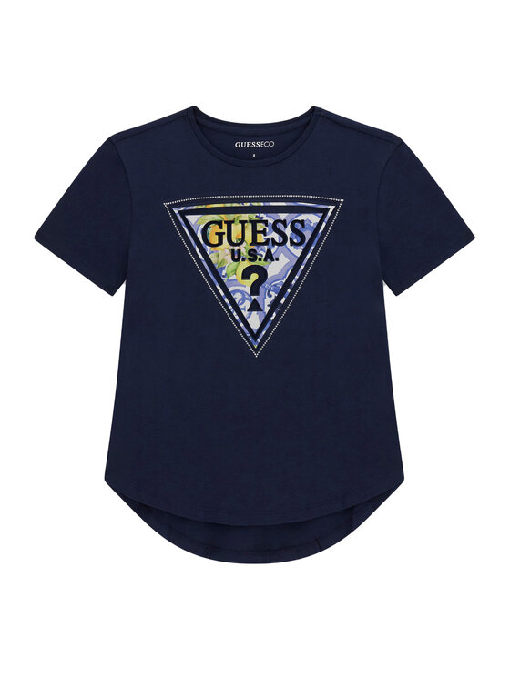 Guess Guess Tričko J6GI13 K6YW4 Tmavomodrá Relaxed Fit