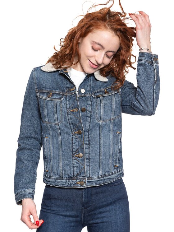 Lee Lee Giacca da donna SHERPA RIDER Blu Regular Fit