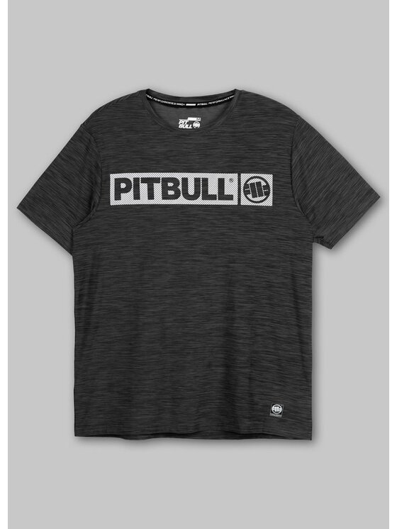 PITBULL PITBULL Koszulka techniczna Casual Sport Hilltop Czarny Regular Fit