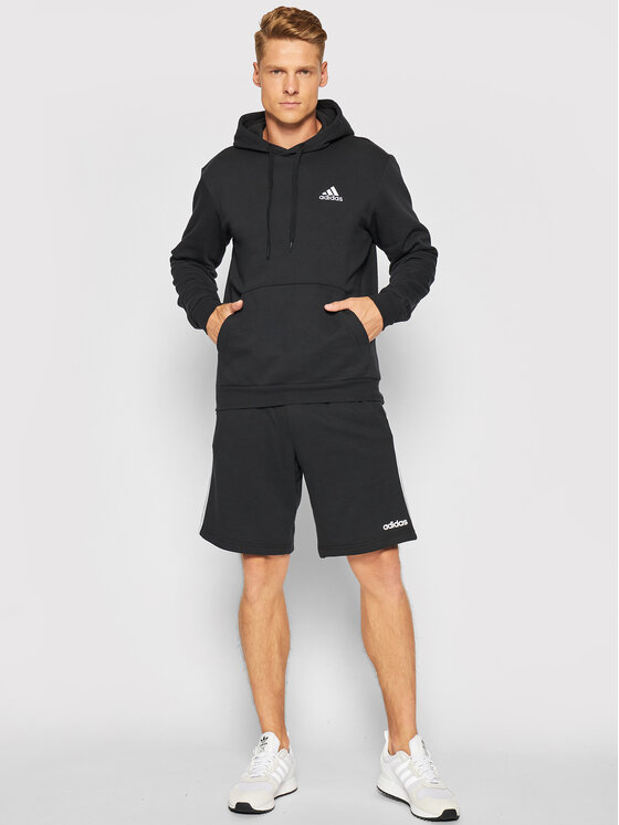 adidas adidas Bluza Essentials Fleece GV5294 Czarny Regular Fit