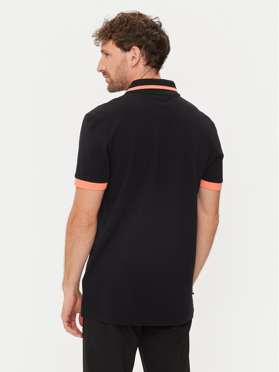 BOSS Boss Тениска с яка и копчета Paddy 1 50512995 Черен Regular Fit