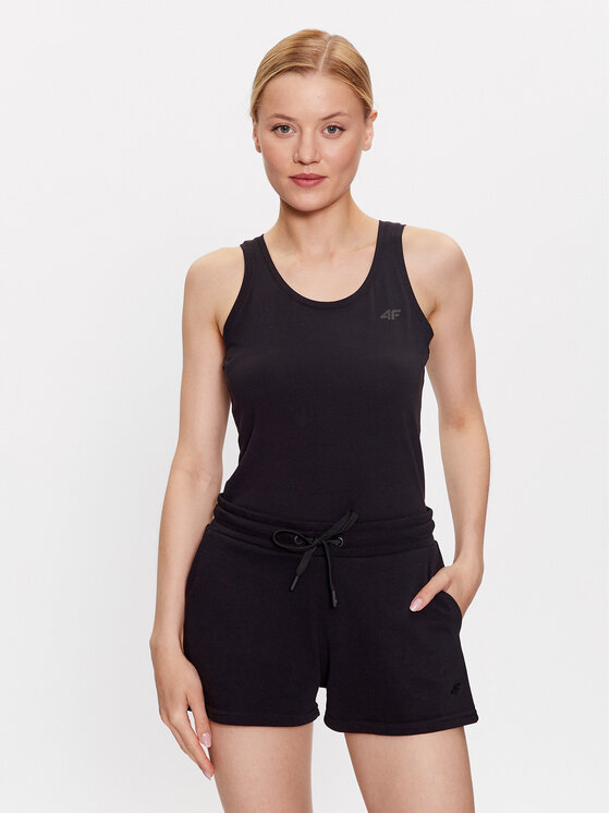 4F 4F Top 4FSS23TTSHF581 Negru Regular Fit