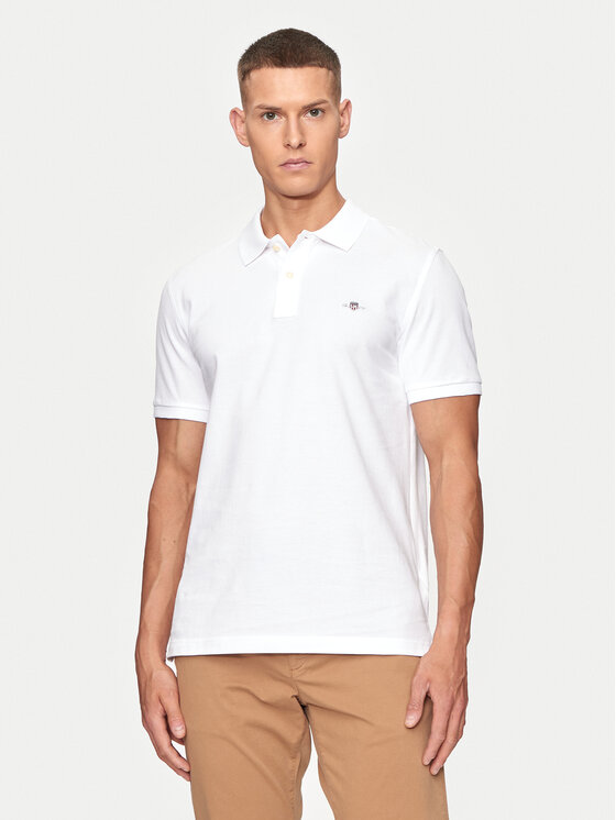 Gant Gant Polokošile Shield 2220 Bílá Slim Fit
