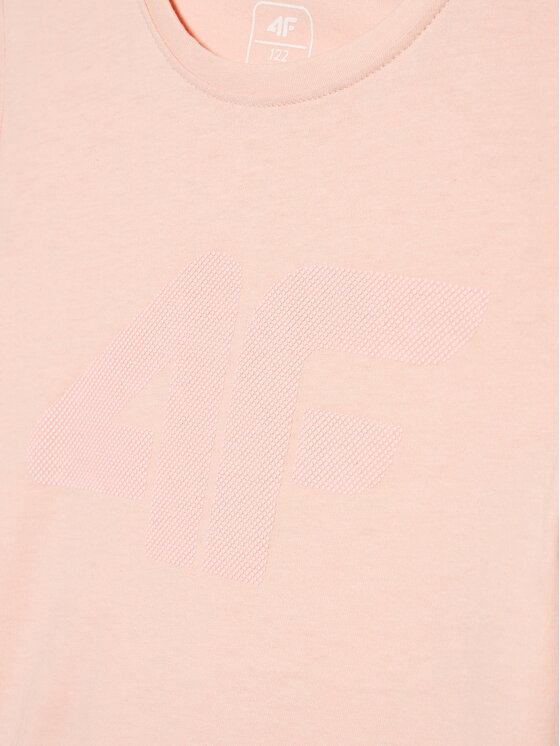 4F 4F T-Shirt HJL22-JTSD005 Różowy Regular Fit
