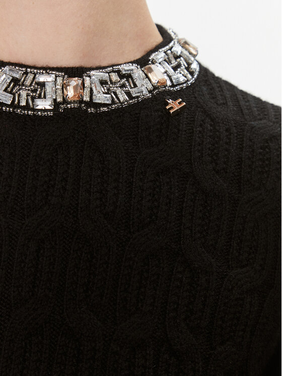 Elisabetta Franchi Elisabetta Franchi Пуловер MK-15B-37E2-V460 Черен Slim Fit
