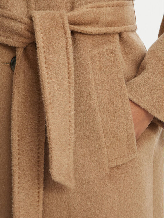 Weekend Max Mara Weekend Max Mara Palton de lână Bronte 2625016112 Maro deschis Regular Fit