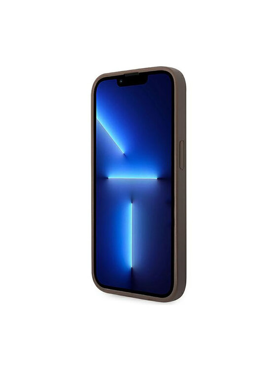 Guess Guess Etui na telefon 4G Saffiano Brązowy