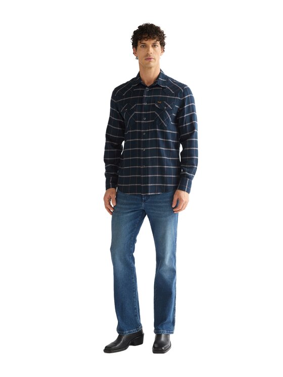 Wrangler Wrangler Koszula 112386956 Granatowy Regular Fit