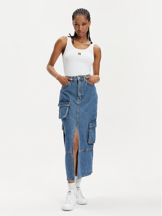 HUGO Hugo Top Datamia 50514489 Bijela Slim Fit