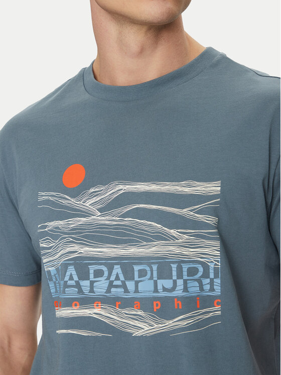 Napapijri Napapijri Футболка S-Buti NP0A4INM Голубий Regular Fit