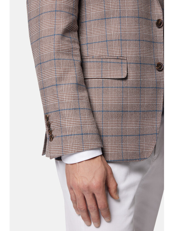Lancerto Lancerto Marynarka Colima MA131124000004 Beżowy Slim Fit