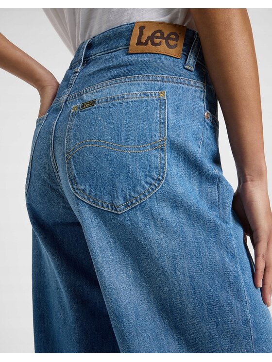 Lee Lee Jeansy Rider Loose Niebieski Loose Fit
