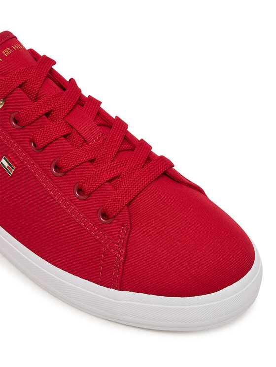 Tommy Hilfiger Tommy Hilfiger Sneakersy Th Foxing Sneaker Canvas FW0FW09170 Červená