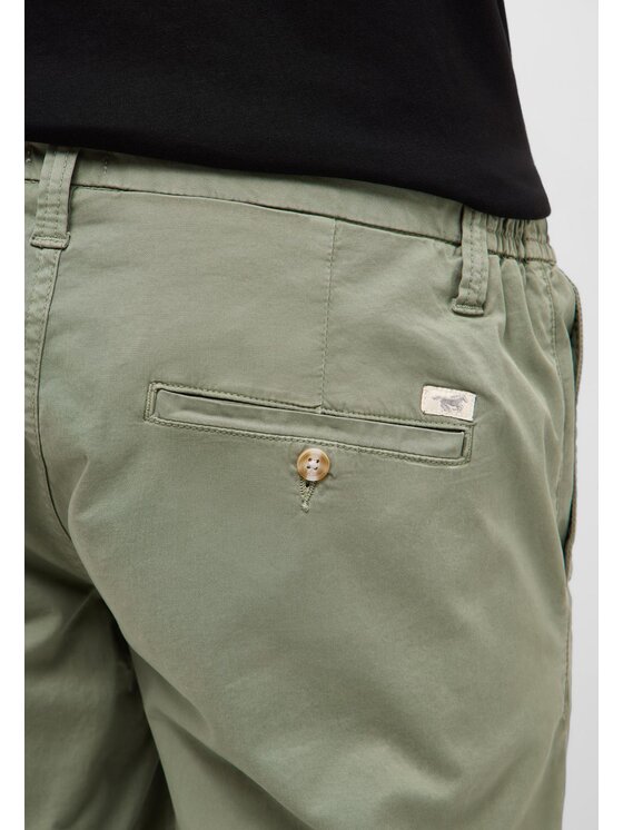 Mustang Mustang Pantaloncini di tessuto Portland Shorts Verde Slim Fit