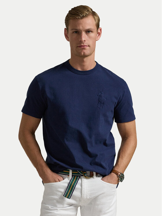 Polo Ralph Lauren T-krekls 710936509004 Tumši zils Classic Fit