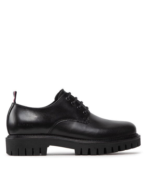 Tommy Hilfiger Tommy Hilfiger Cipele Premium Casual Chunky Lth Shoe FM0FM04210 Crna