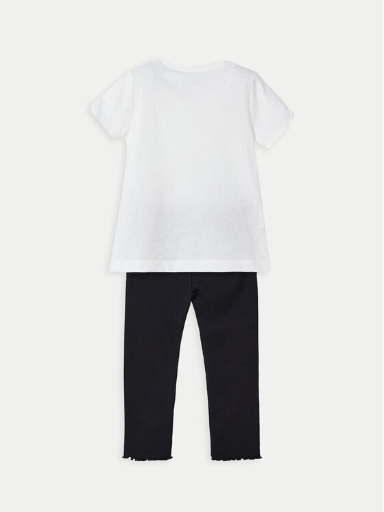 Mayoral Mayoral Komplet t-shirt i legginsy 3706 Czarny Regular Fit