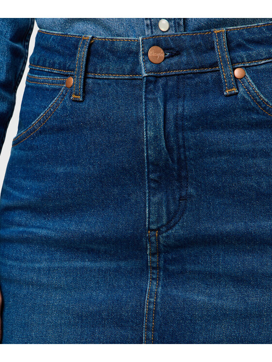 Wrangler Wrangler Spódnica 112371161 Niebieski Regular Fit