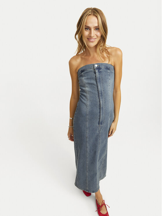 JJXX JJXX Džinsinė suknelė Tinga 12260695 Mėlyna Slim Fit