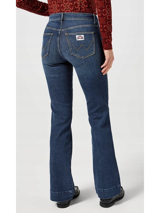Wrangler Wrangler Jeansy Flare Niebieski Flare Fit