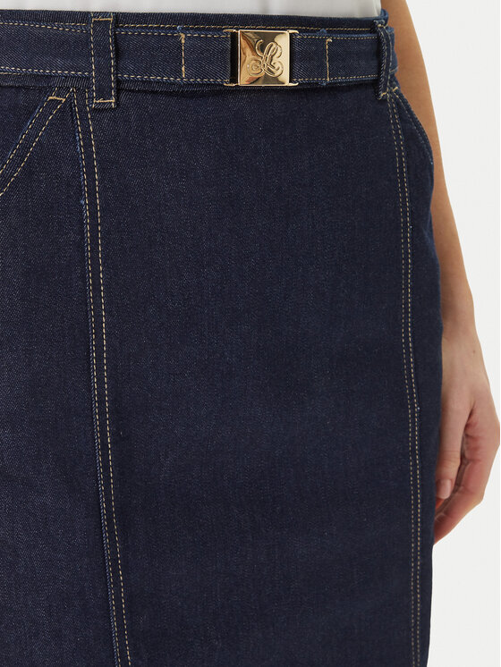 Luisa Spagnoli Luisa Spagnoli Дънкова пола Tennista 542818 Тъмносин Slim Fit