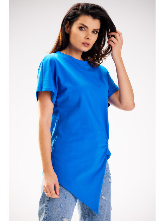 Infinite You Infinite You Bluzka M268 Niebieski Basic Fit