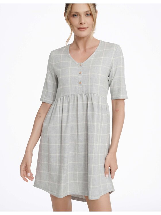 Esotiq Esotiq Koszula nocna 41174-09X Szary Comfortable Fit