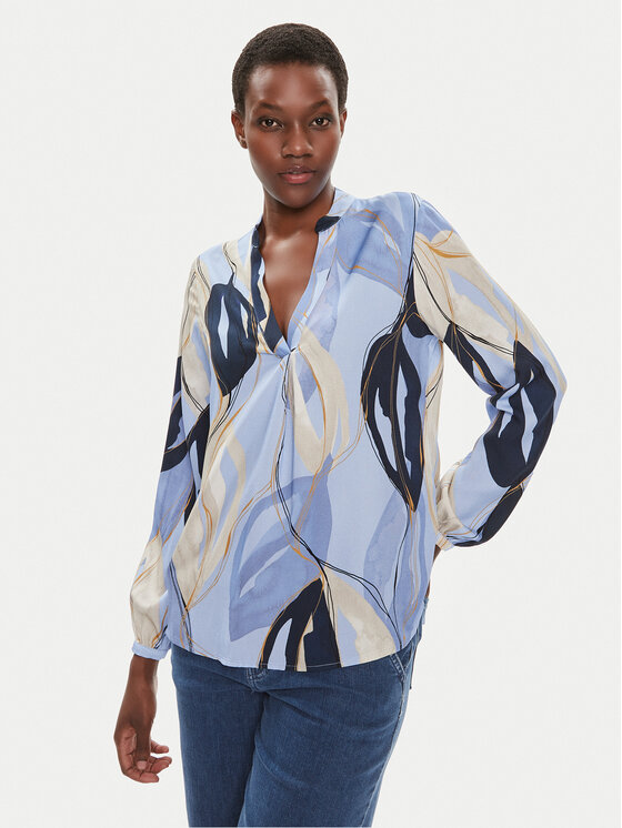 Tamaris Apparel Blúzka Cisna TAW0754 Modrá Relaxed Fit
