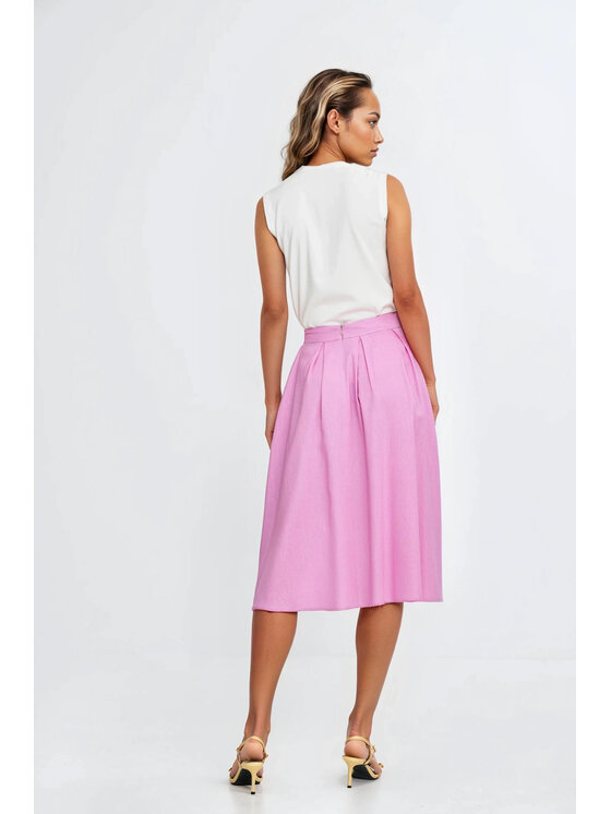 NIFE NIFE Midi sukně SP82 Růžová Regular Fit