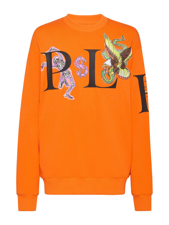 PHILIPP PLEIN PHILIPP PLEIN Bluza 283 Pomarańczowy Regular Fit