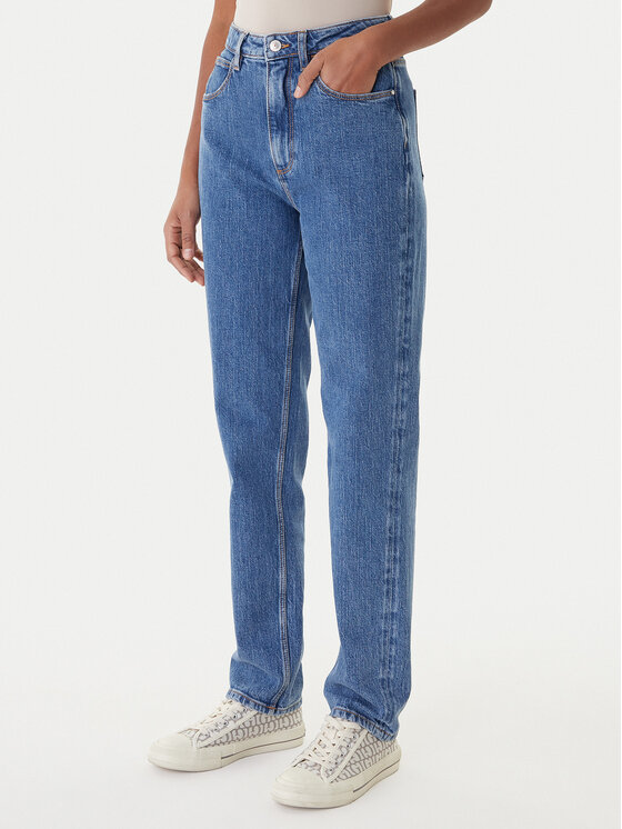 Guess Guess Jeans hlače W2YA21 D4NH5 Modra Mom Fit
