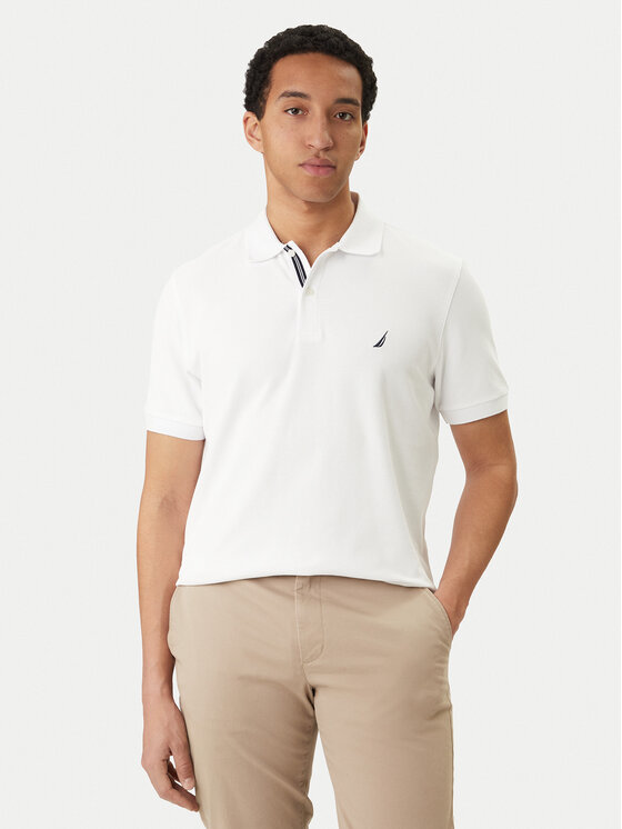 Nautica Nautica Polokošeľa Cabin NCCR0110 Biela Classic Fit