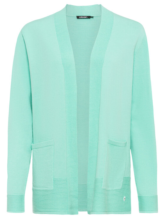Olsen Olsen Kardiganas 11003992 Žalia Regular Fit