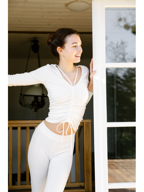 LaLupa LaLupa Bluzka LA038 Biały Comfortable Fit