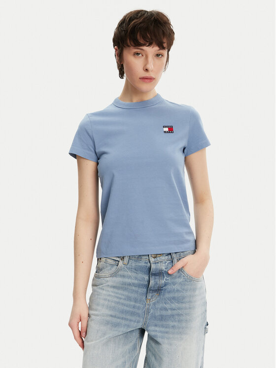 Tommy Jeans Tricou DW0DW20153 Albastru Regular Fit