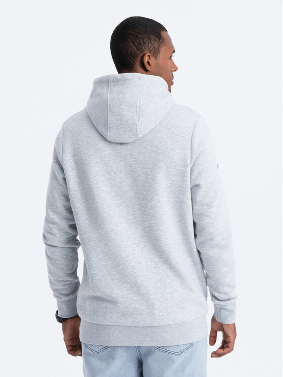 Ombre Ombre Mikina OM-SSNZ-22FW-006 Šedá Regular Fit
