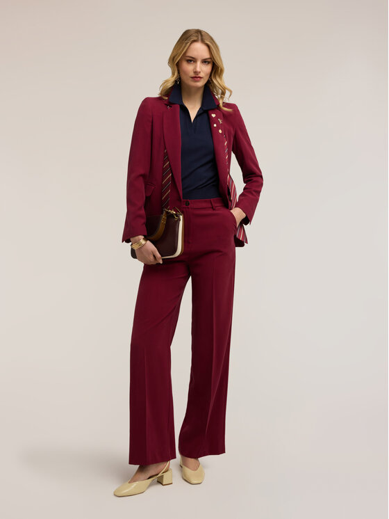 Motivi Motivi Pantaloni di tessuto P03HQ004735N036 Bordeaux Regular Fit