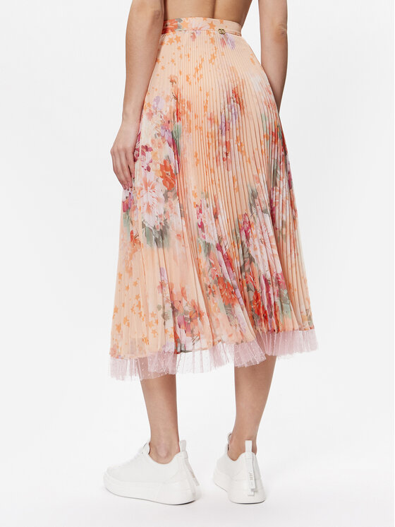 TWINSET TWINSET Fustă plisată 231TP2733 Portocaliu Regular Fit