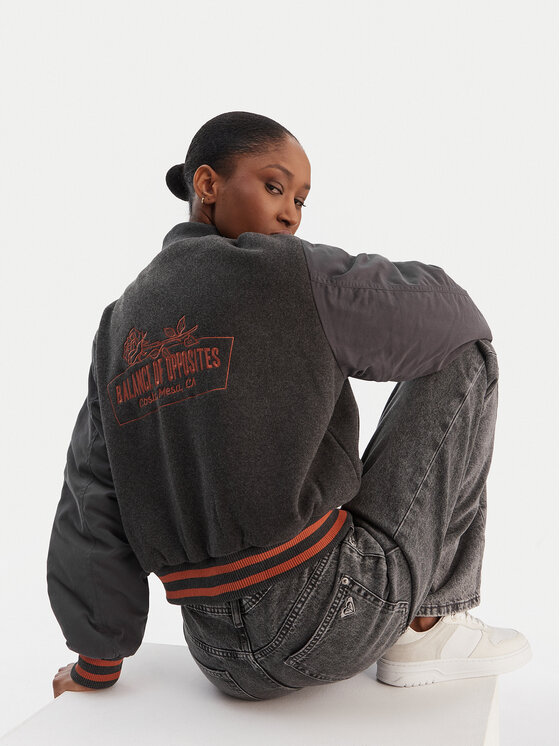 RVCA RVCA Μπόμπερ μπουφάν Ryan 23B163507 Γκρι Regular Fit