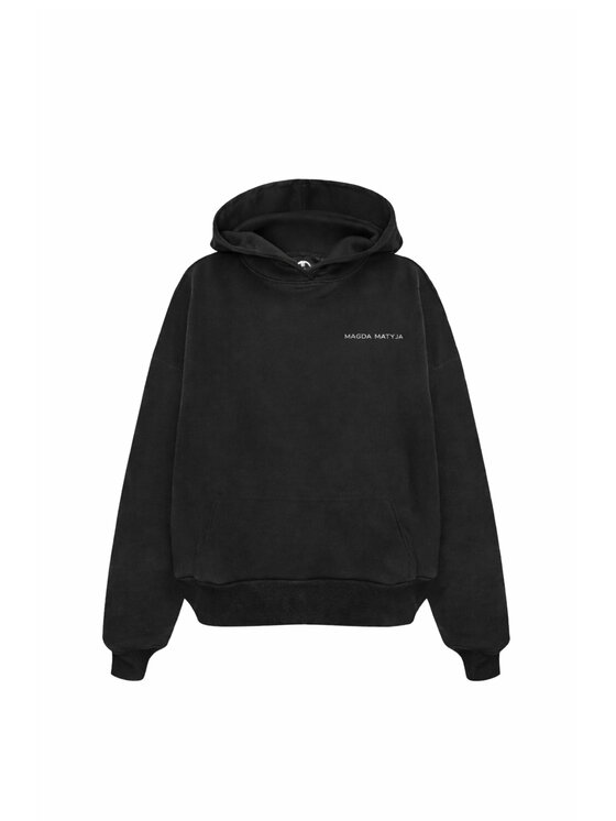 Magda Matyja Magda Matyja Bluza HOODIE BLACK Czarny Oversize